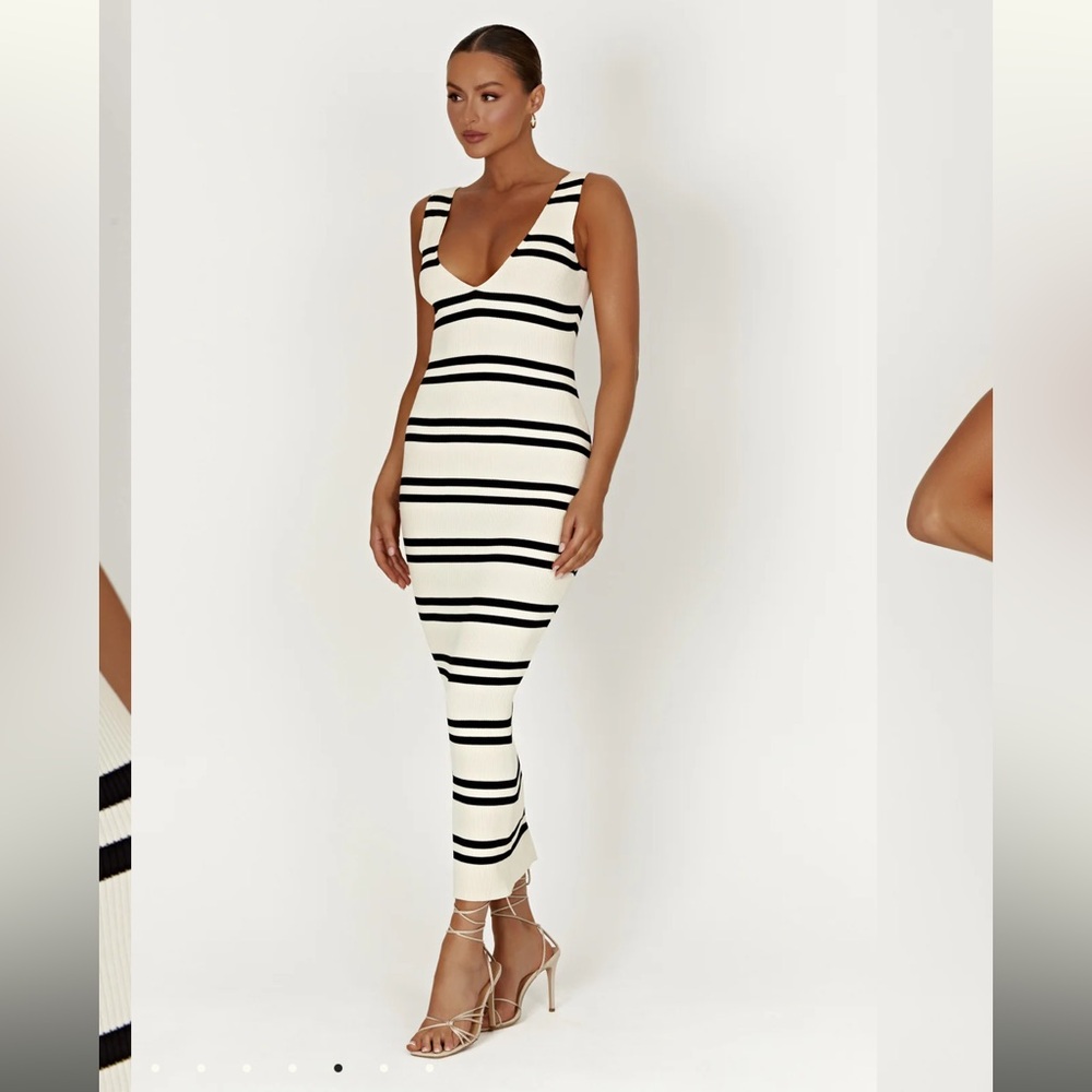 Meshki Henrietta Stripe Knit Maxi Dress